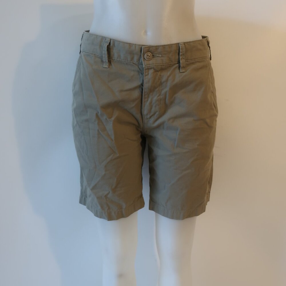 Mens Sku Khaki Brown Flat Front 100% Cotton Chino Shorts 30